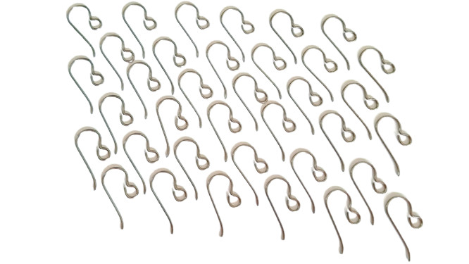 Silver Niobium Ear Wires 18 pairs Bulk Discounts Hypoallergenic