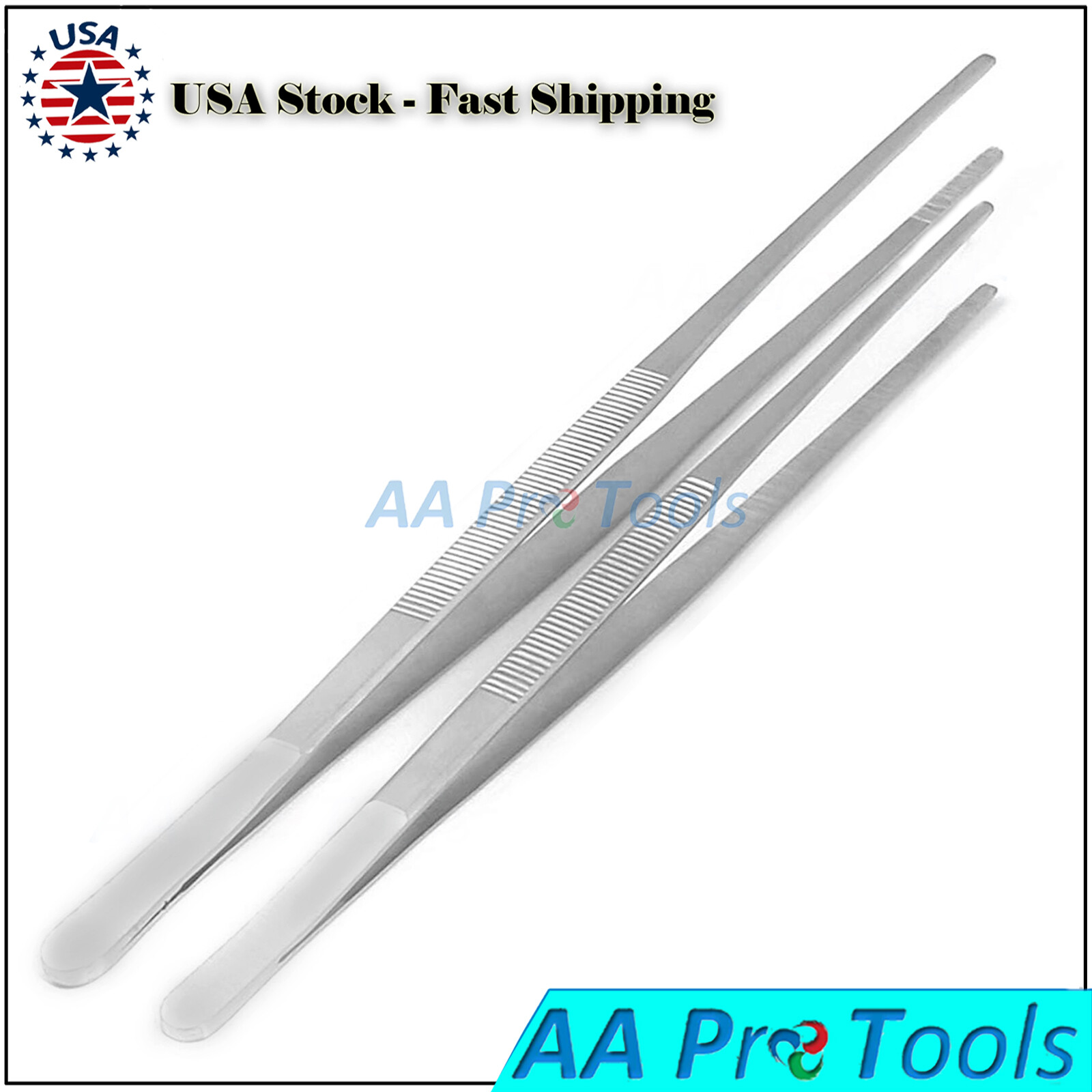 TWEEZERS EXTRA LONG SET 8" 10" SET CRAFT PINZAS FORCEPS