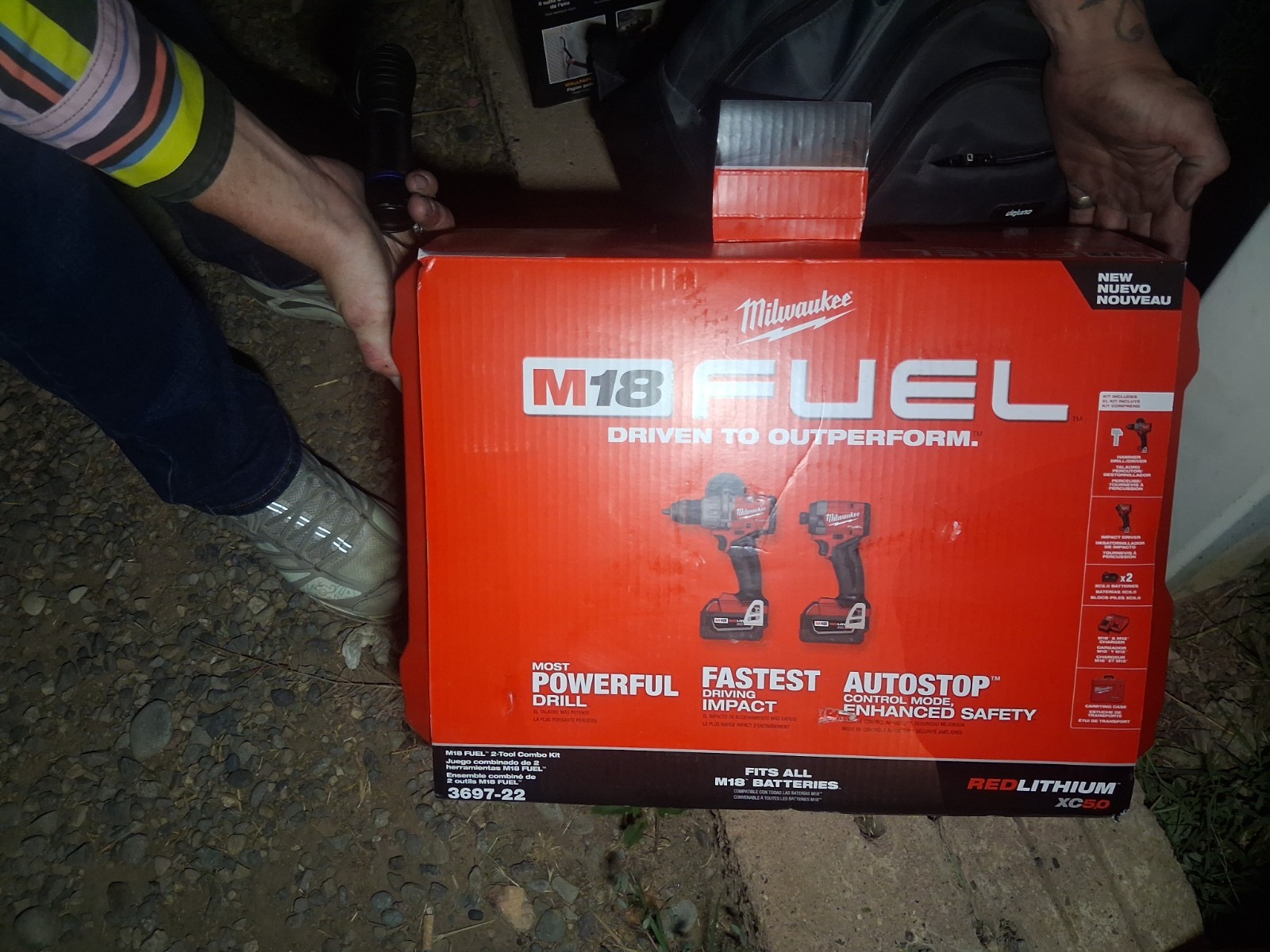 Milwaukee M18 FUEL 3697-22 2-Tool Drill/Impact Kit, 18V, 2 Li-Ion, Case