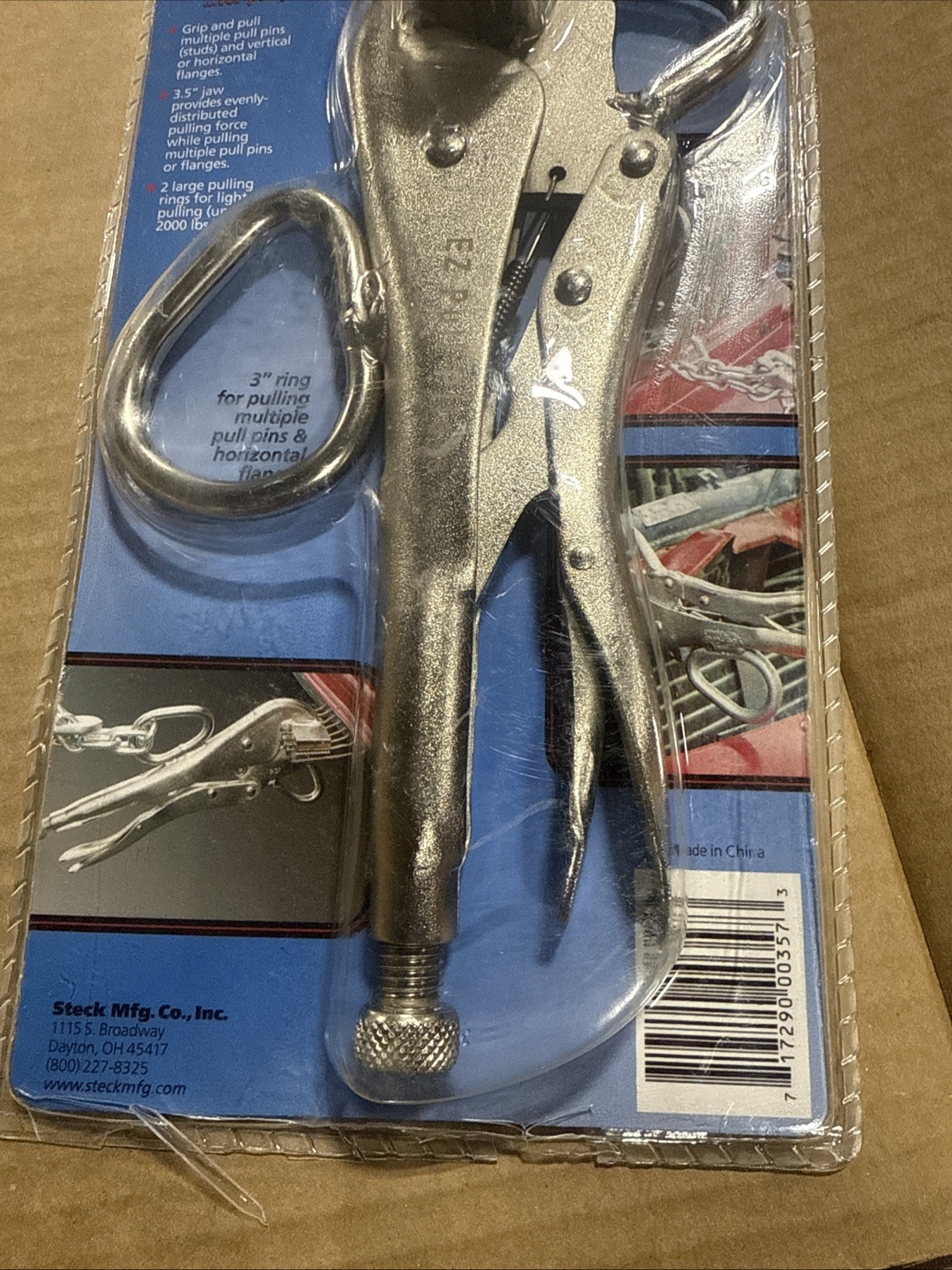 Steck EZ Pull Pliers for Pulling Auto Body Stud Pins and Flanges 20085 NEW