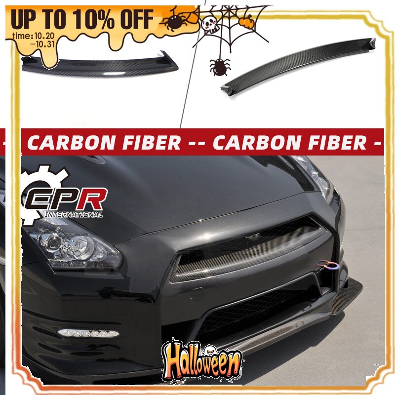 For Nissan R35 GTR 12-16 Carbon Fiber Front Grill OE Bumper Grille Trim Mesh Kit