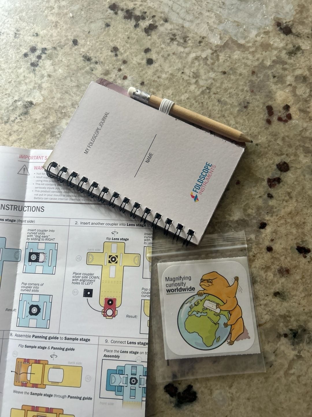 Foldscope Instruments Microscope Set In Original Box. Brand New Never Used