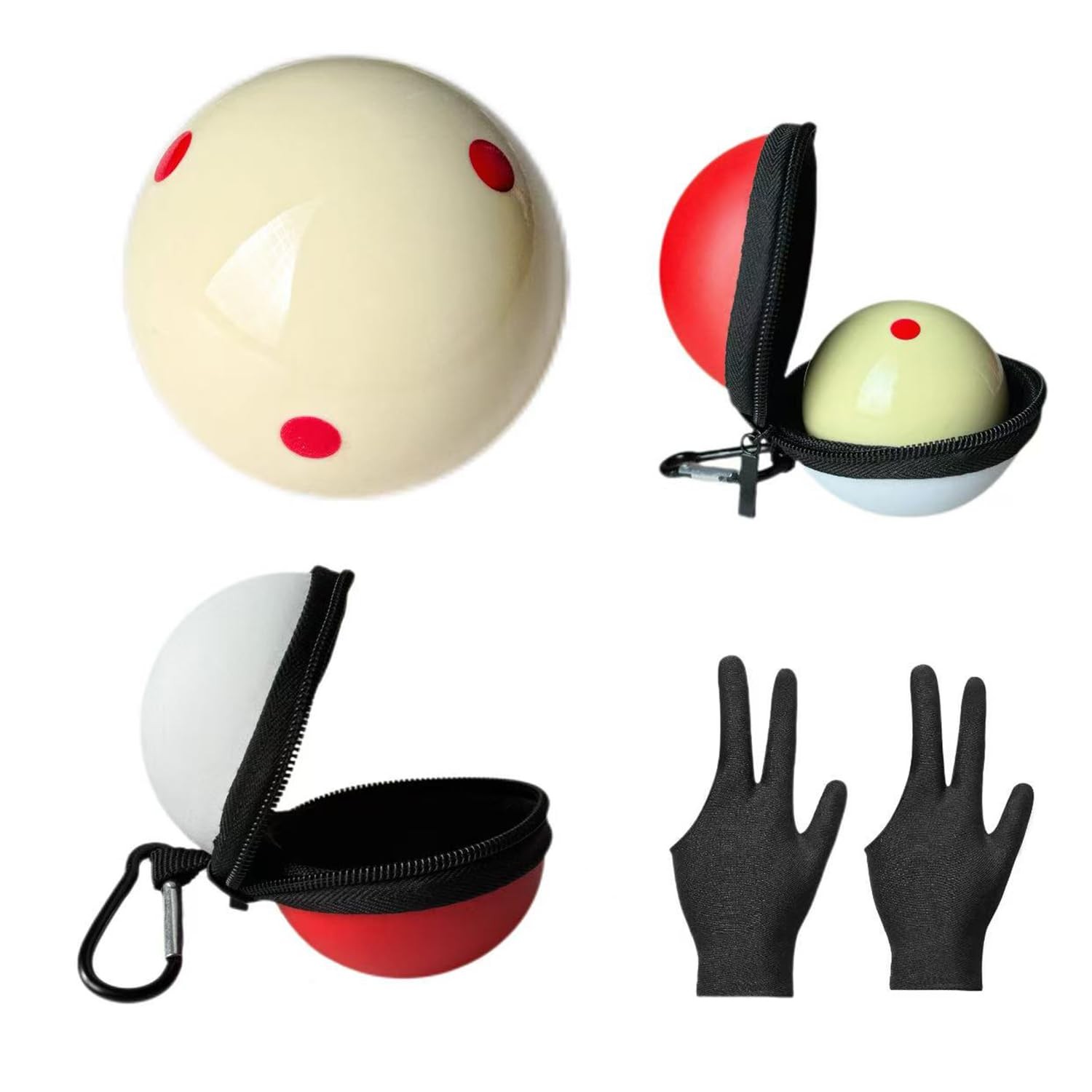 6 Dots Cue with case,Training Billiard ,2 1/4" Pool Cue with Six Dots,Three F...