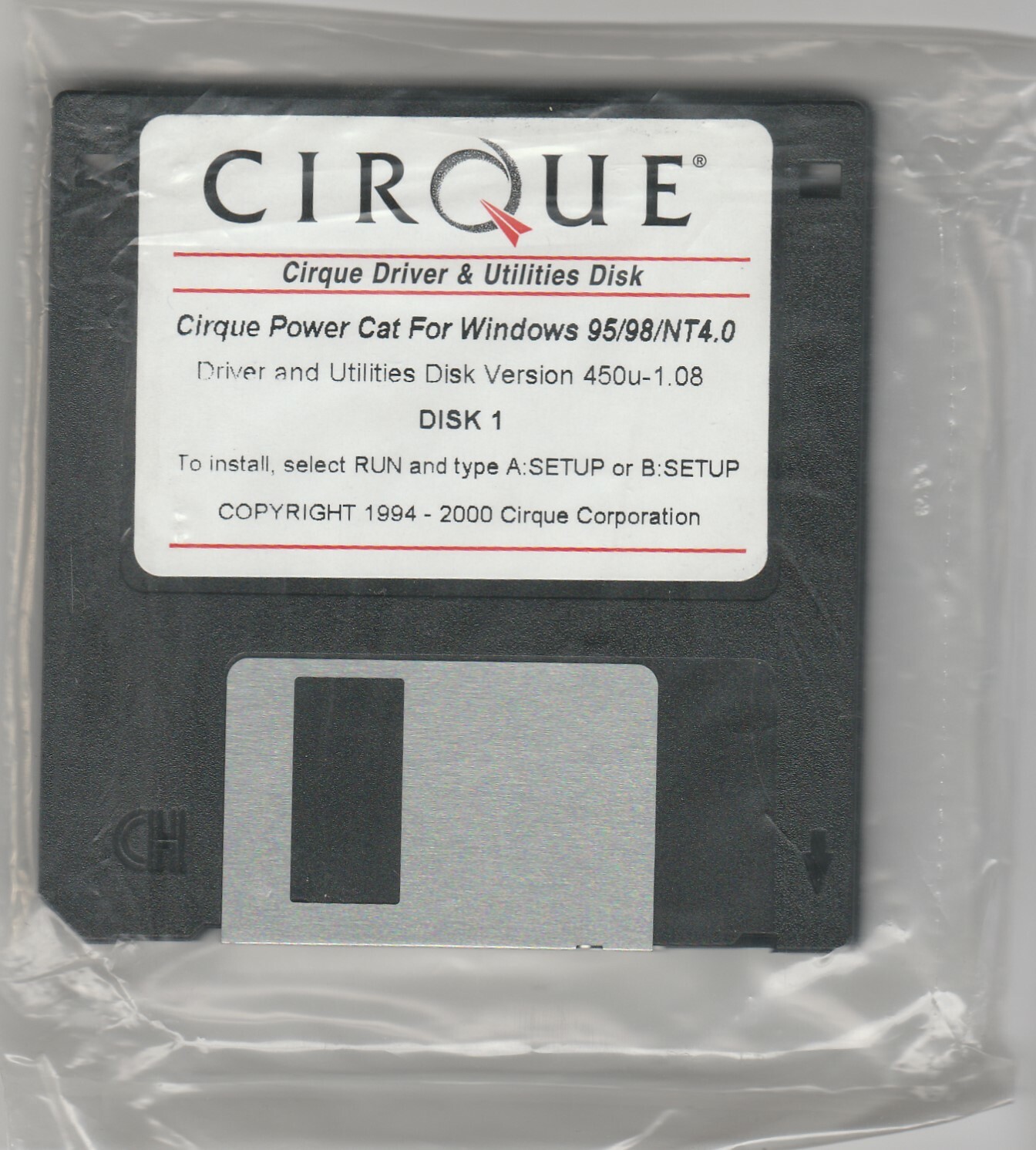 Cirque Driver & Utilities Disk Ver 450u1.08 for Win by Cirque ~ 3.5 disks 2000