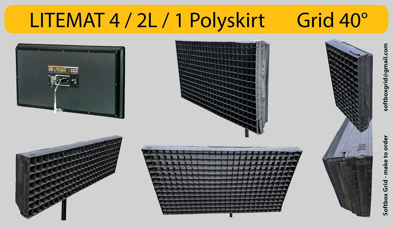 Grid for LiteMat 4 PolySkirt, Version with cell depth 50mm (2”)