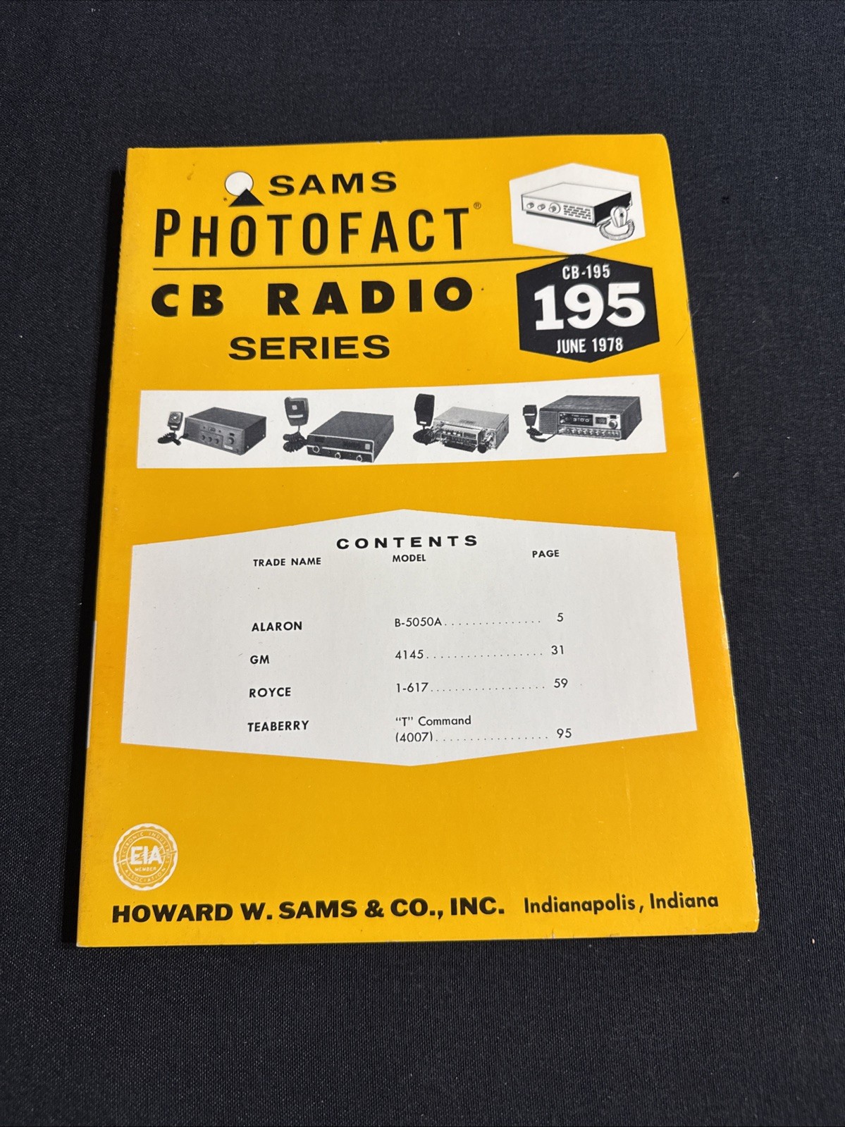 SAMS Photofact CB Radio Series Manual CB 195 June 1978