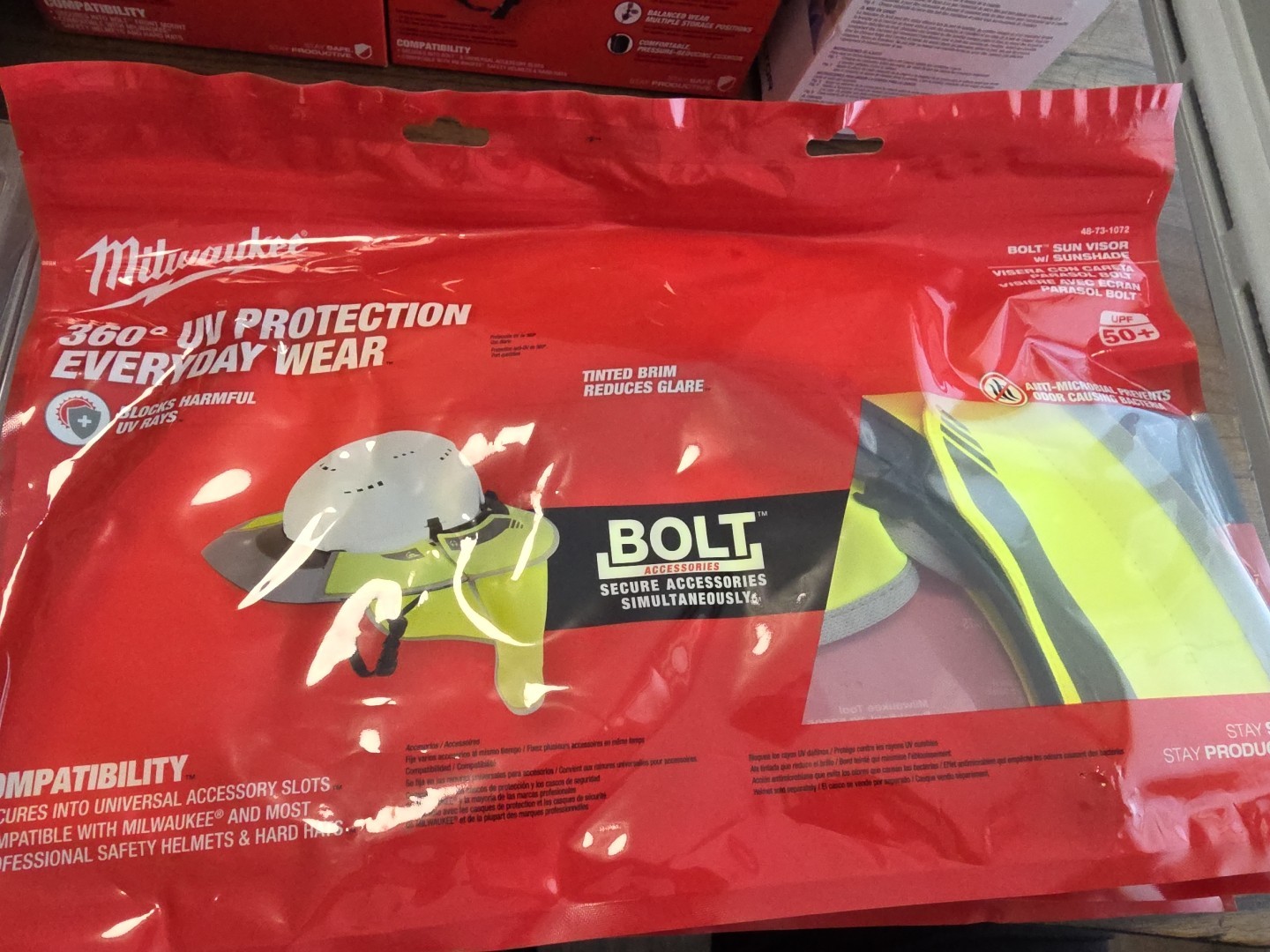 Milwaukee Tool 48-73-1072 Bolt Tinted Brim High Visibility Sun Visor