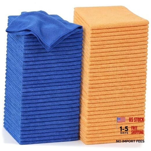 Pcs Microfiber Cleaning Cloths for Cars 16 x 16 Inch Ultra 60 Yellow,blue
