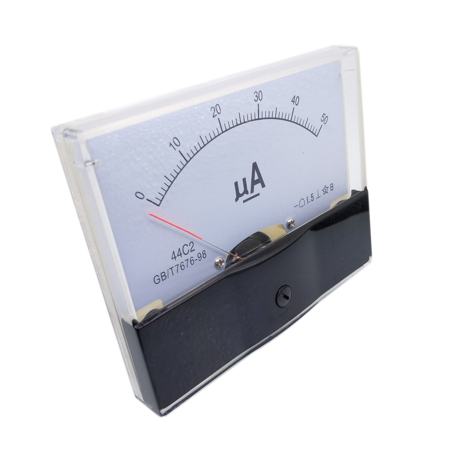 US Stock DC 0~50uA Class 1.5 Accuracy Analog Amperemeter Panel Meter Gauge 44C2