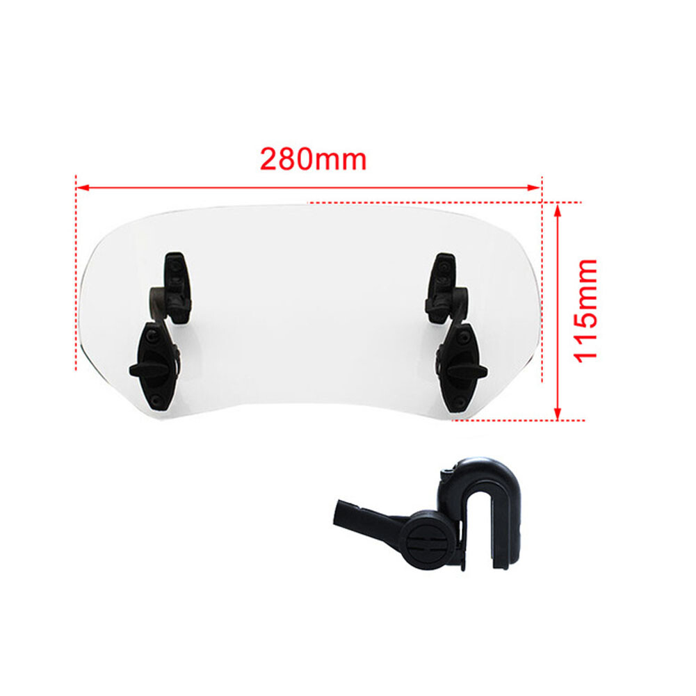 Motorcycle Adjustable Clip-on Windscreen Extender Windshield Extension Universal
