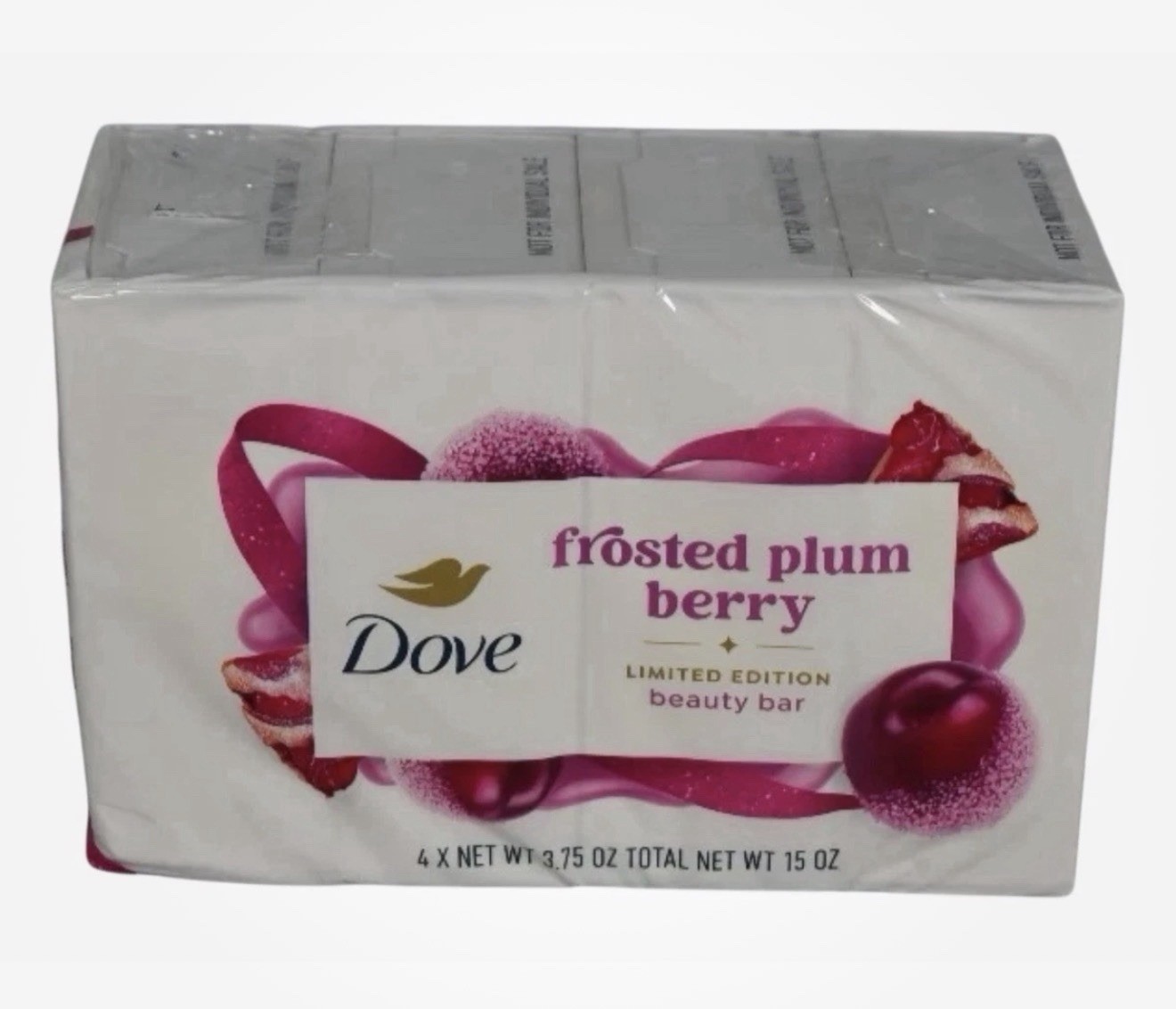 Set of (4) Dove Frosted Plum Berry Limited Edition Holiday Treats Soap Bars -NEW