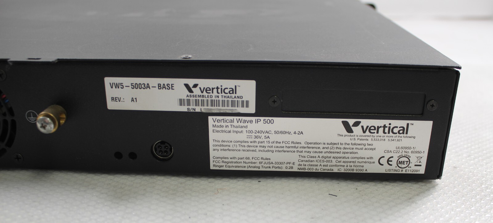 Vertical Wave IP 500 Cabinet VW5-5003A-BASE w/ VW-8AT-M2 Windows Server 2008 lic