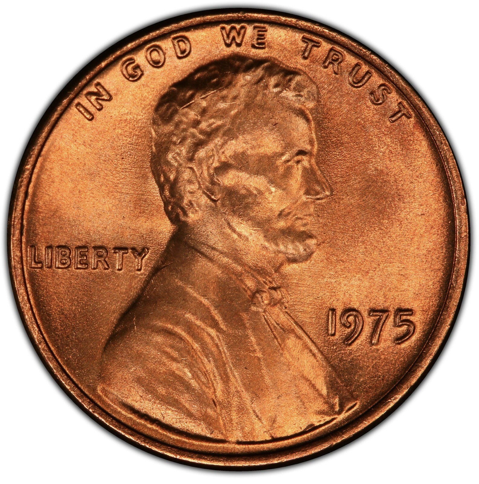 1975 Brilliant Uncirculated Lincoln Cent. Never touched obw BU condition. 38a