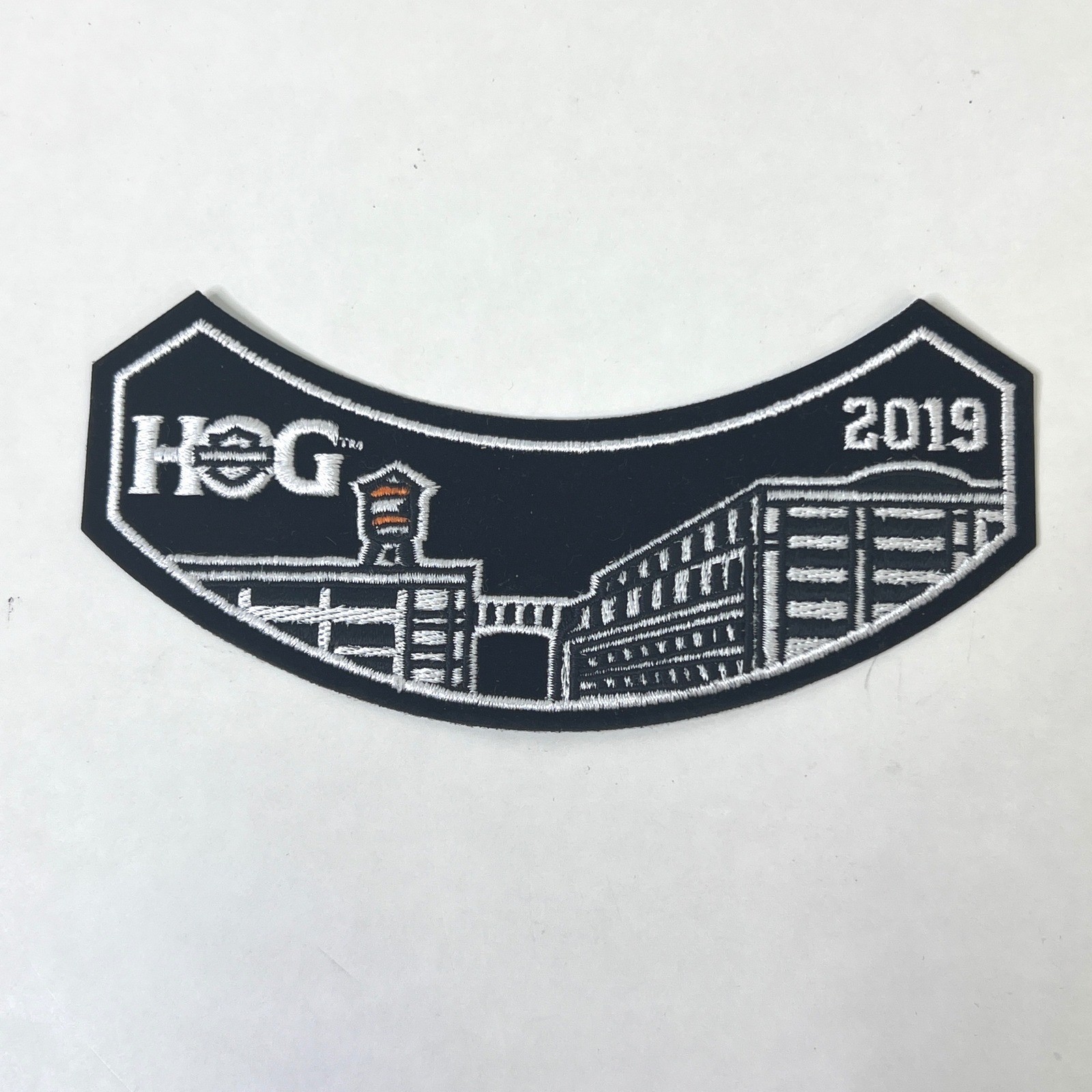 Harley Davidson HOG 2019 Museum Annual Rocker Patch Embroidered Black