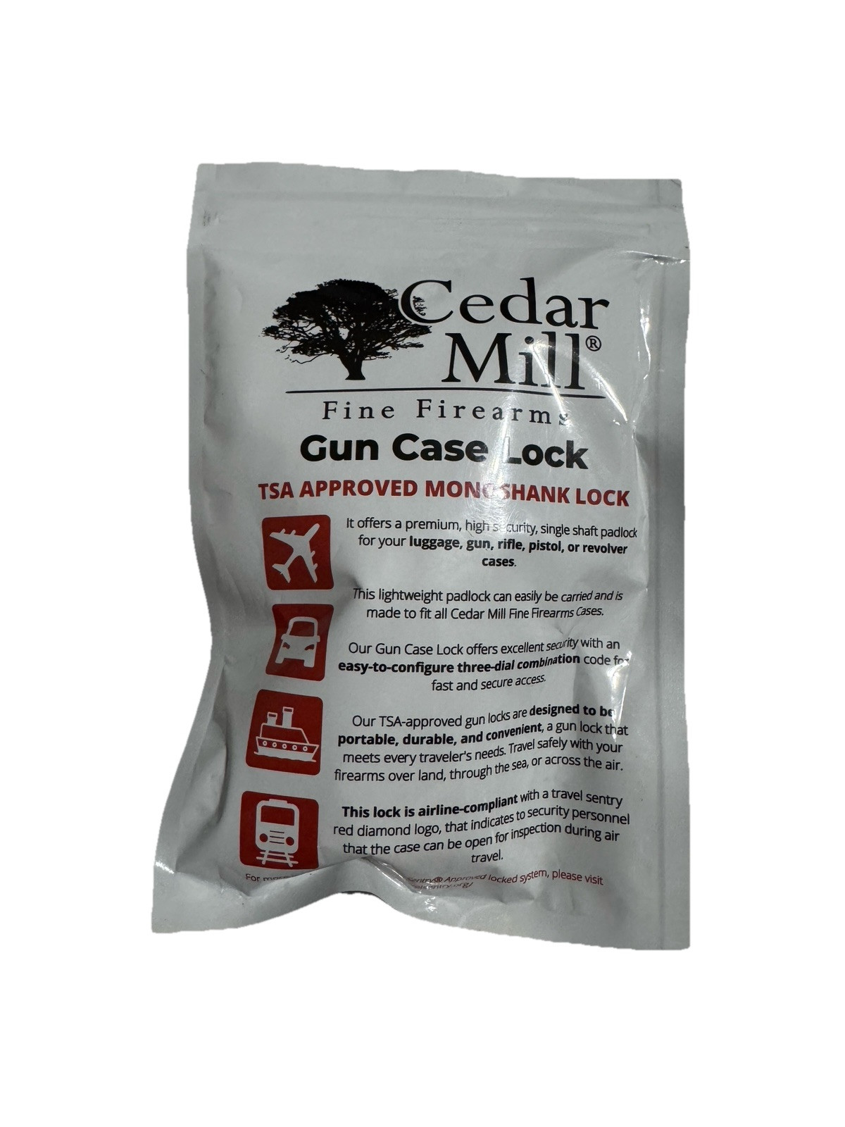 Cedar Mill Gun Case Lock for Pistol Rifle Firearm Protection and Solution