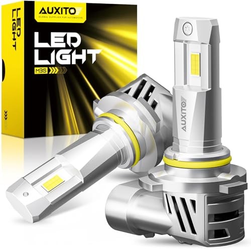 Latest 9005/HB5 Light Bulbs, 50,000LM Ultra Brightness, 1:1 Halogen 9005/HB3