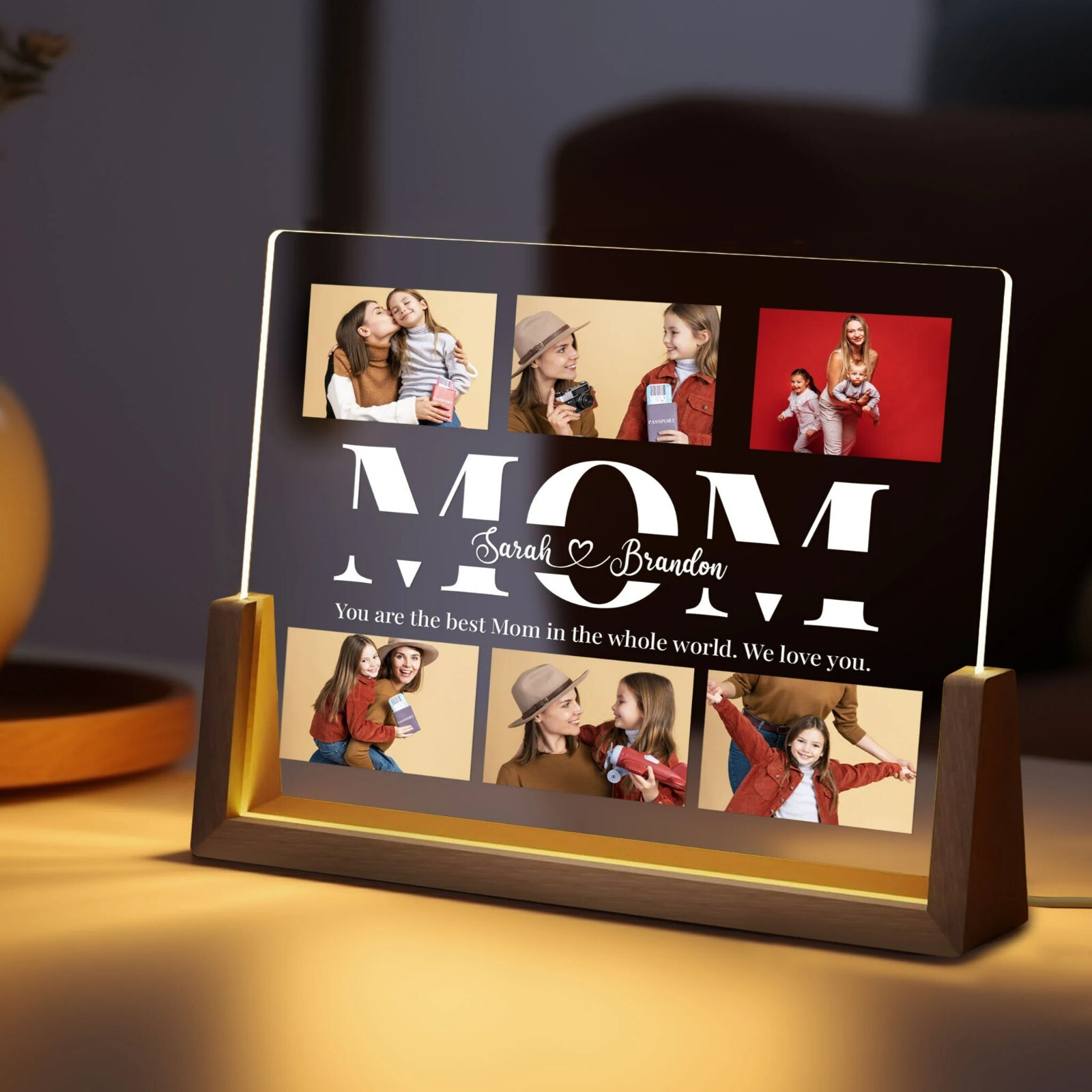 Custom Night light，Acrylic LED Light，Mother Day Gift,Home Decoration，Mom Gifts