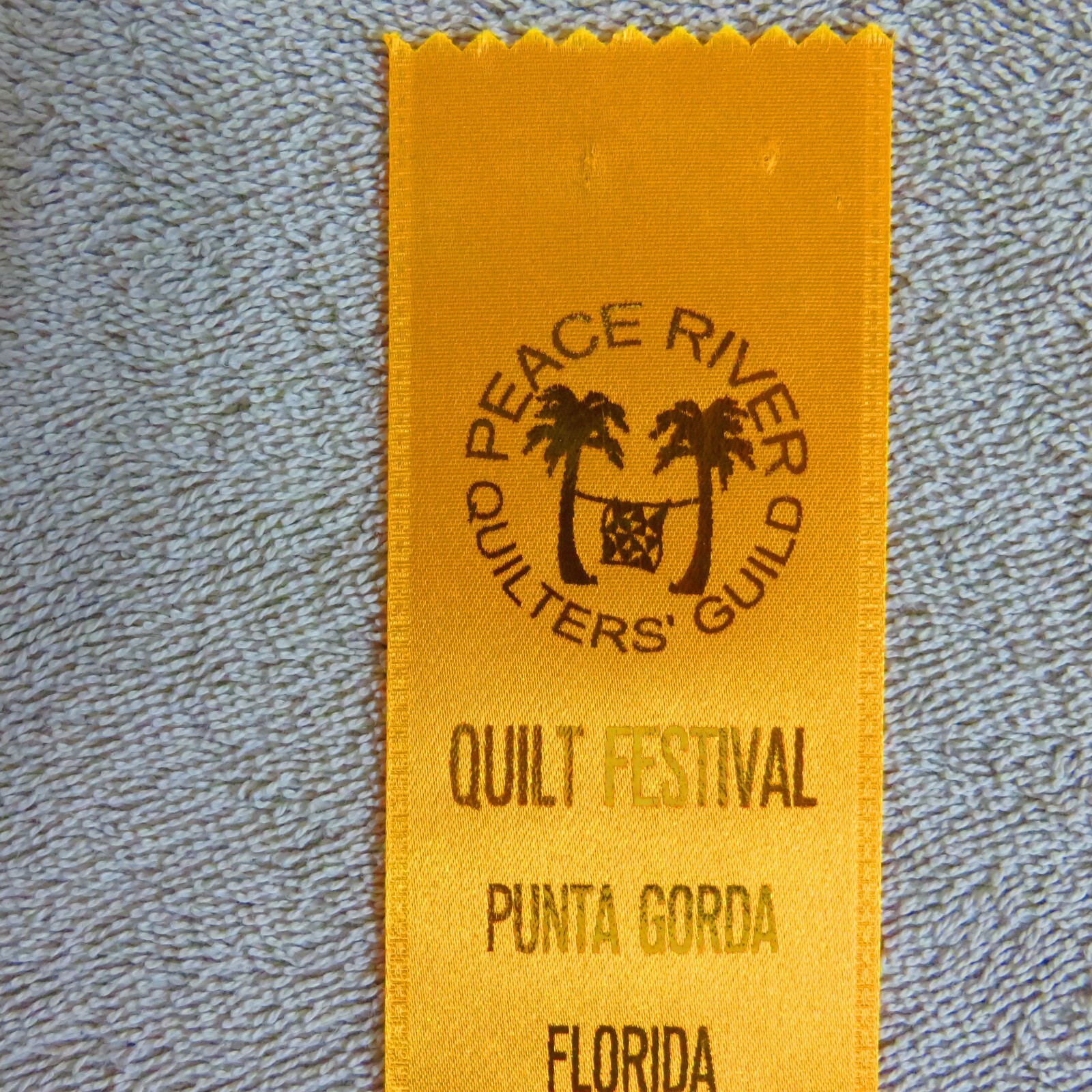Collectible Ribbon - Peace River Quilter's Guild Punta Gorda FL Quilt Festival