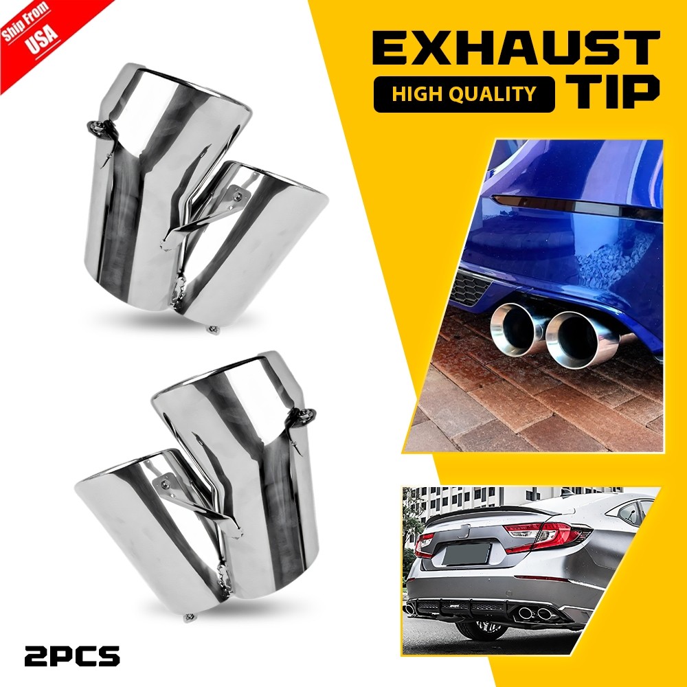 FOR 2018-2022 ACCORD SPORT TOURING AKASAKA QUAD TIP MUFFLER EXHAUST FINISHER NEW