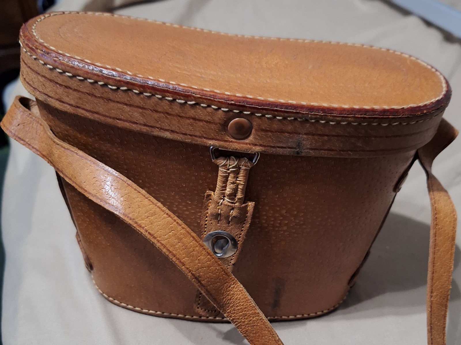 Vintage Brown Leather Binocular Case