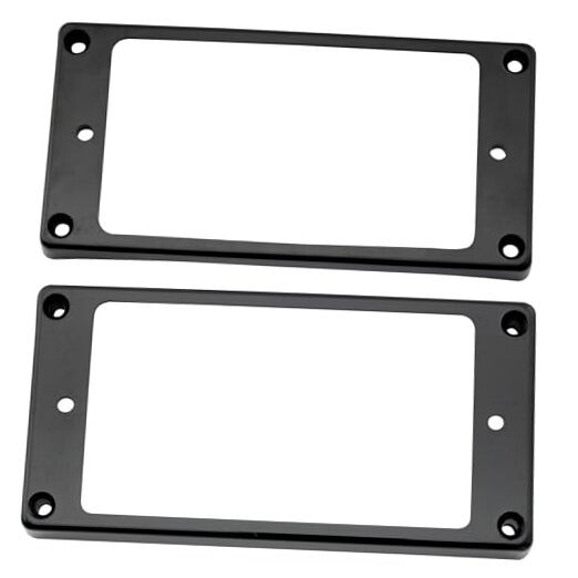 Pro Plastic Curved Bottom Humbucker Pickup Rings Neck Bridge Pickup Black
