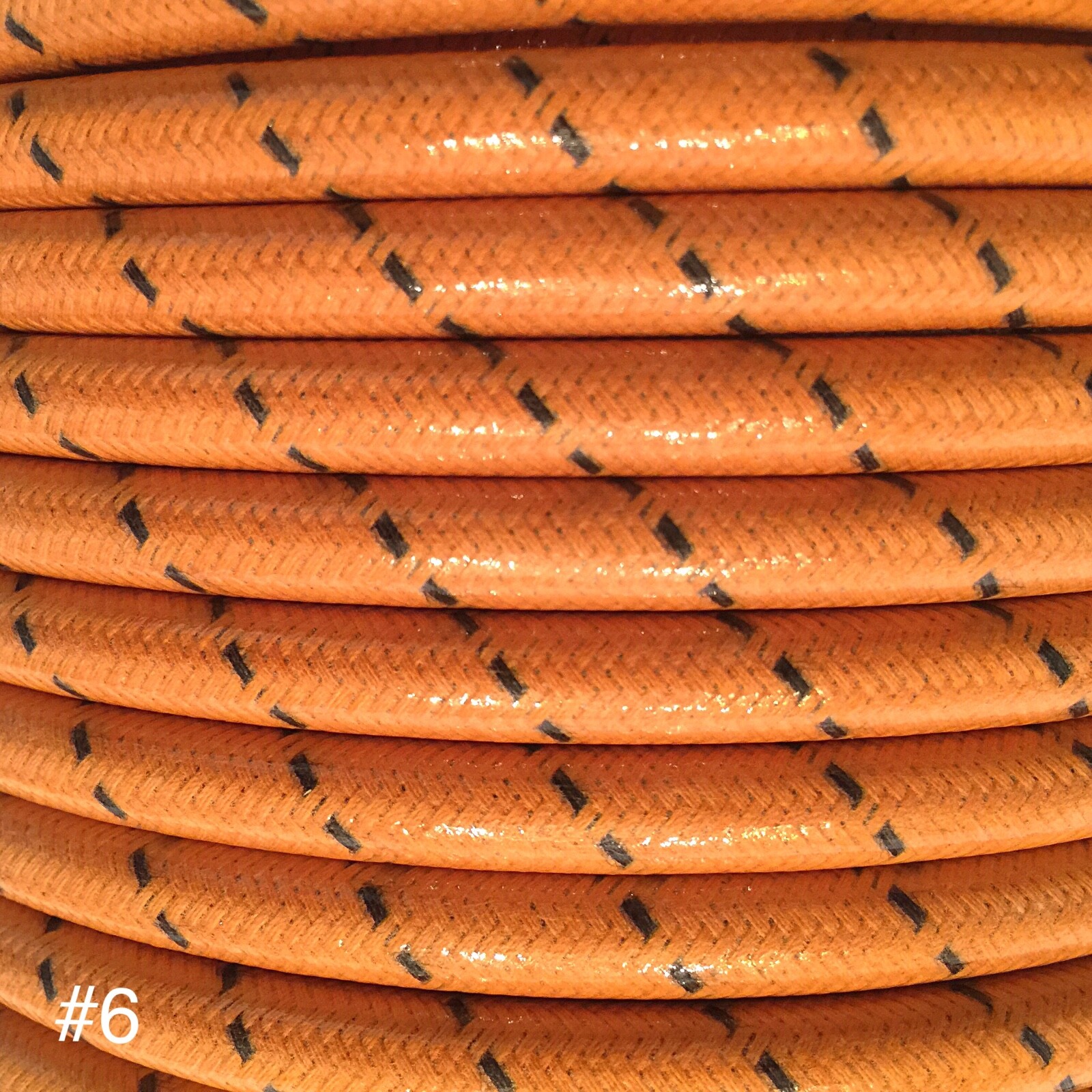 25ft Cloth Covered Spark Plug Wire Kit for ELECTRONIC IGNITION SYSTEMS Amber/Blk