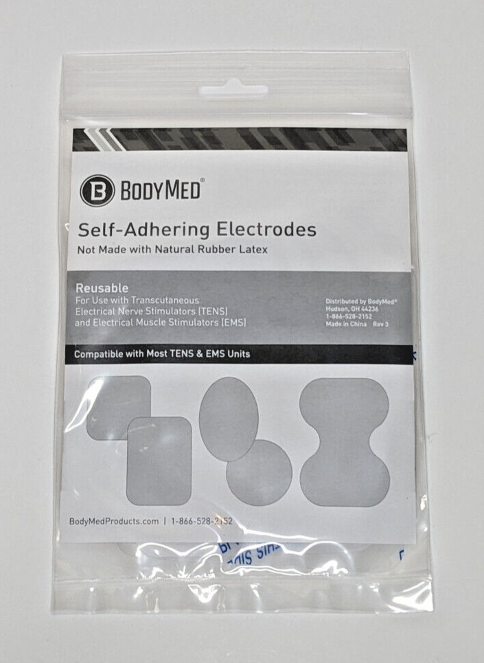 4X BodyMed NPP4003IR Reusable Self-Adhering Electrodes 3" Round