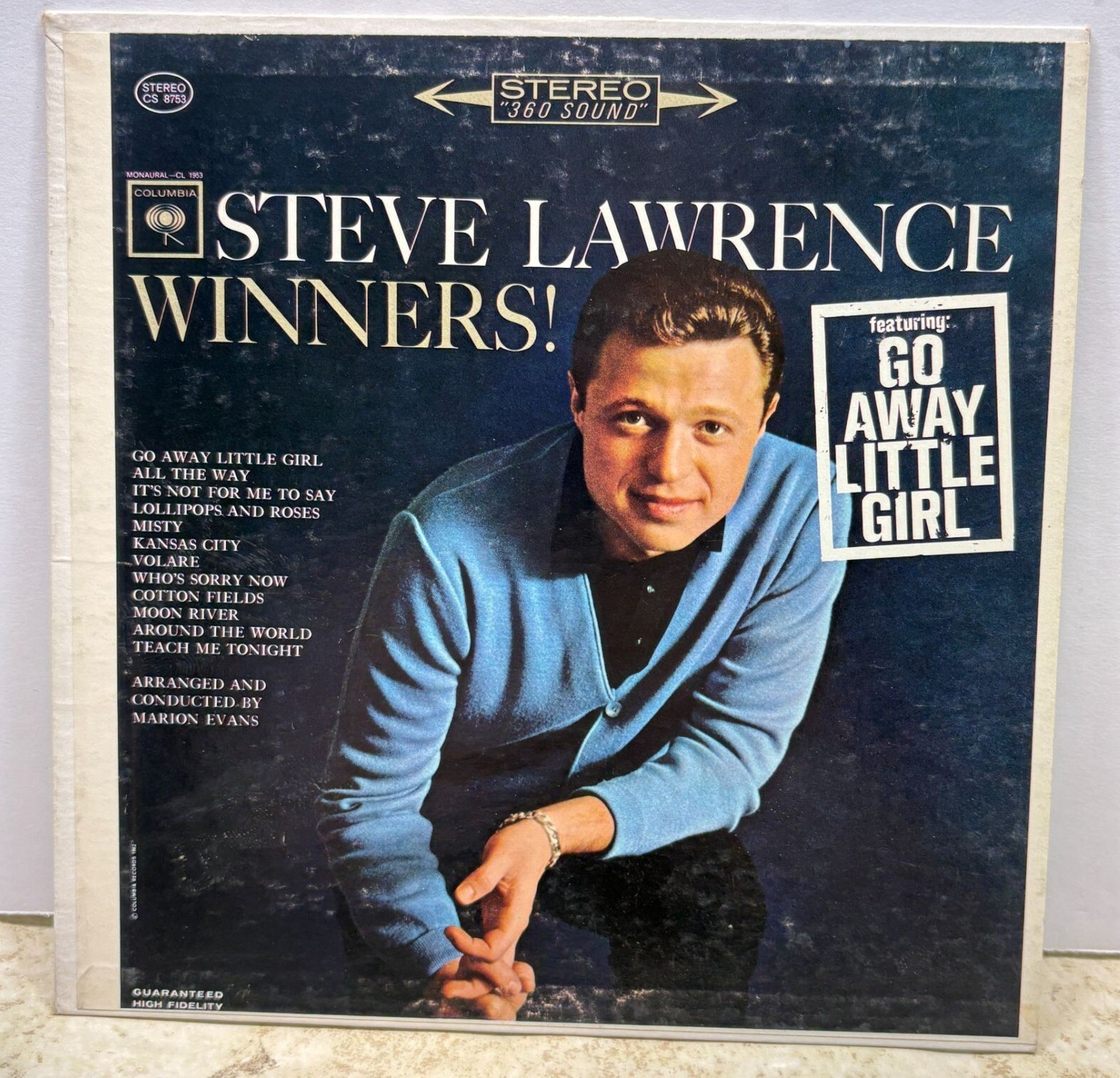Steve Lawrence Winners! Compact 33 Jukebox Mini LP PICTURE SLEEVE ONLY Columbia