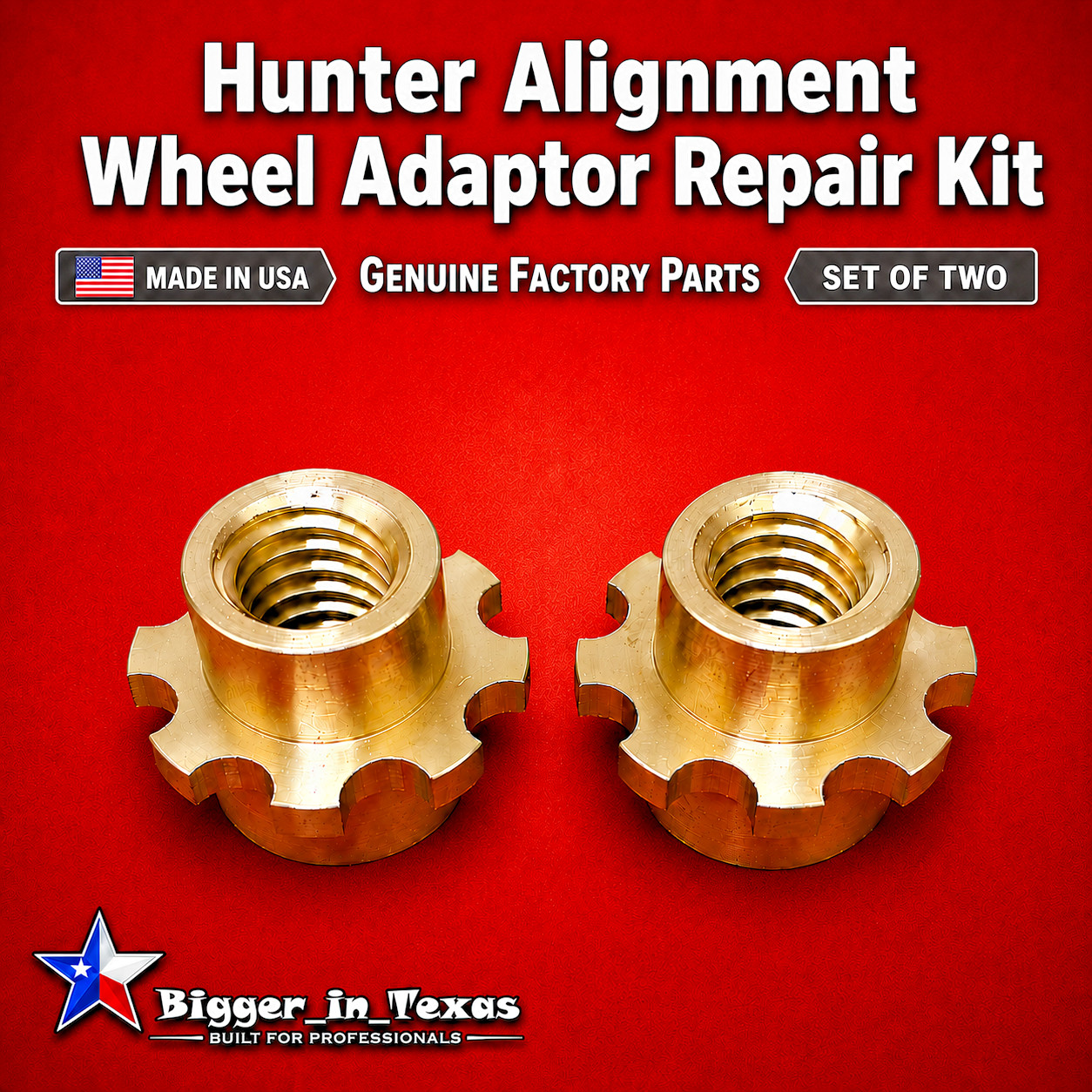 2pcs OEM Hunter Alignment Head Wheel Clamp Adaptor Brass Bushing Repair Kit New!