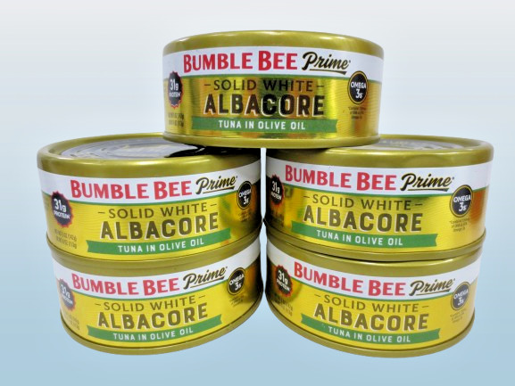 BUMBLE BEE PRIME SOLID WHITE ALBACORE TUNA IN OLIVE OIL 5 OZ NWOB EXP: 2028 5PCS