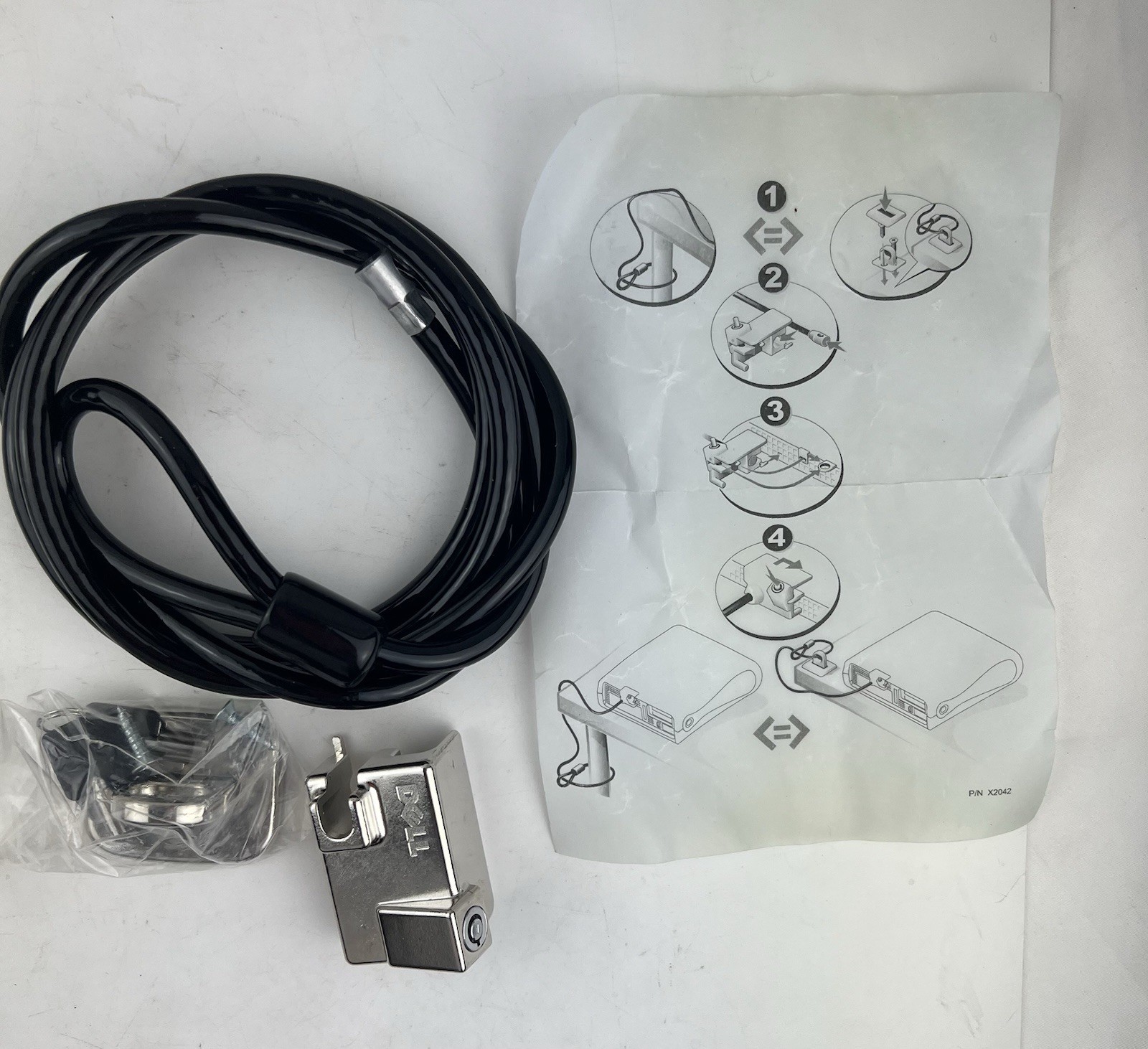 Dell Desktop Computer Security Lock 2 Keys Heavy Duty Cable