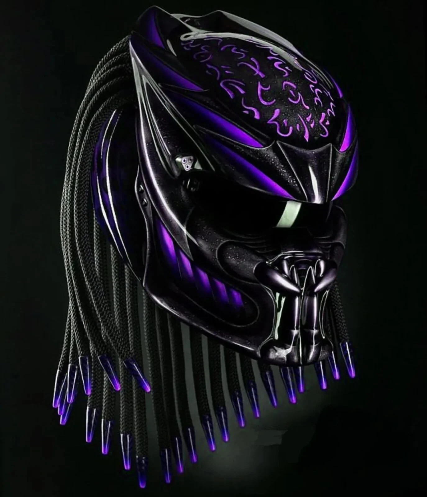 PREDATOR MOTORCYCLE HELMET FIRE STYLE ( DOT & ECE CERTIFIED )