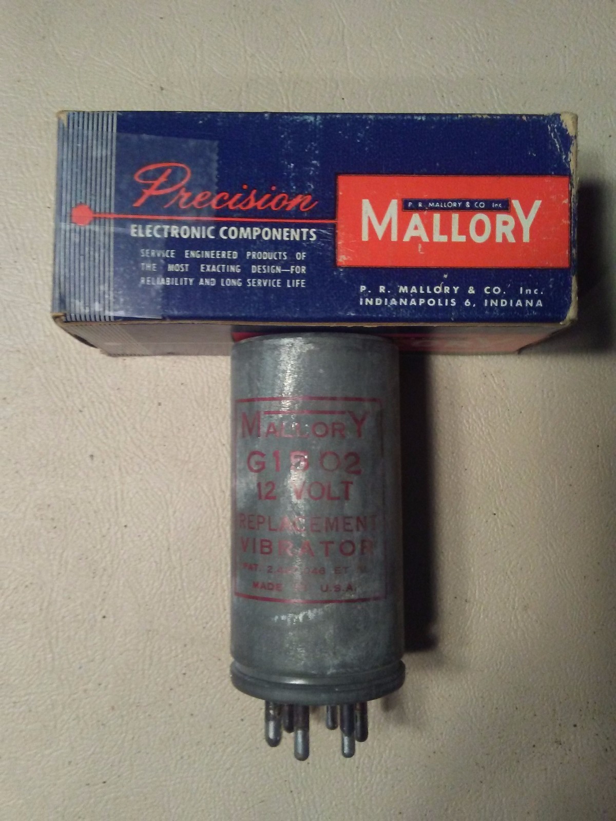 Mallory G1502, 12 Volt Vibrator. NOS.