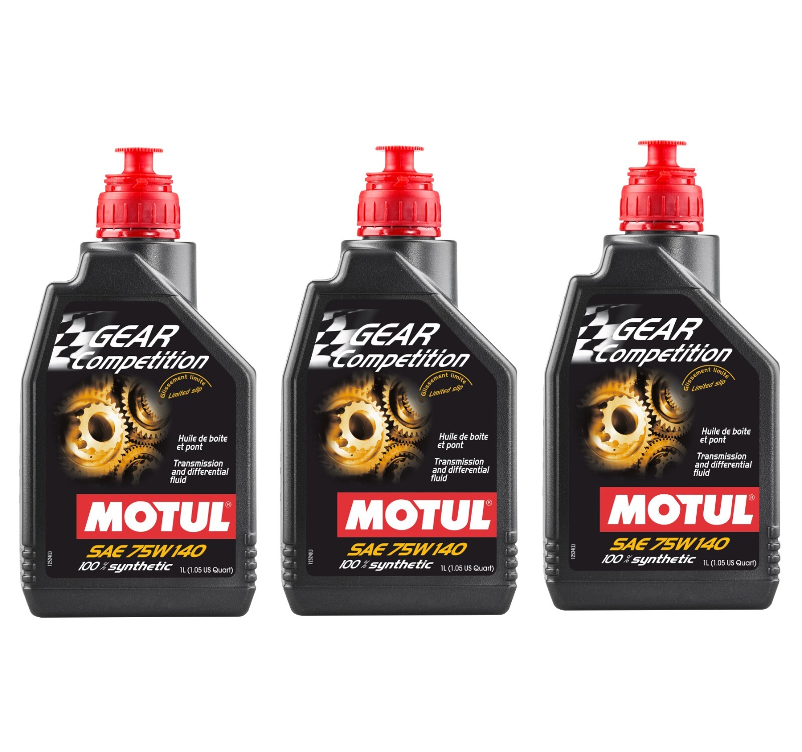 Motul Gear Competition 3 Liter 75W140 Synthetic Trans & Differential Fluid 3x1L