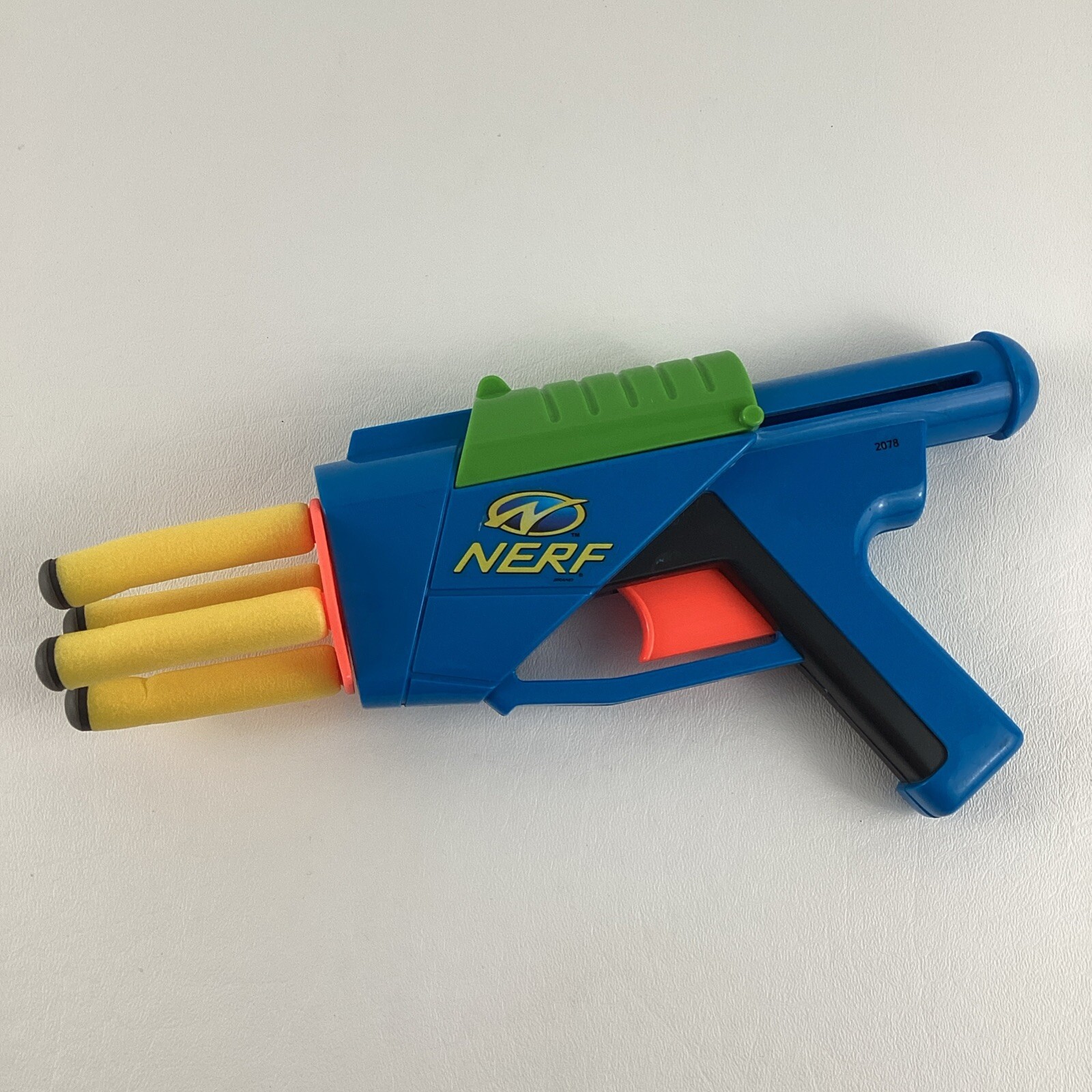 Nerf 4 Shot Revolver Soft Dart Blaster Gun w Darts Larami Vintage 1998 90s Toys