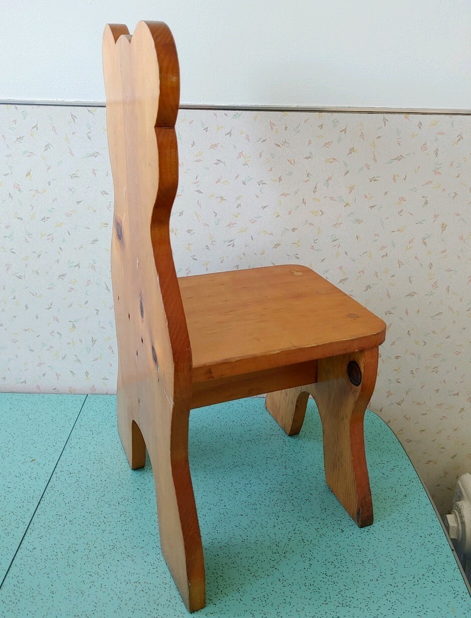 Teddy Bear Shaped Child's Chair Great DIY Painting Project About 22.5" High