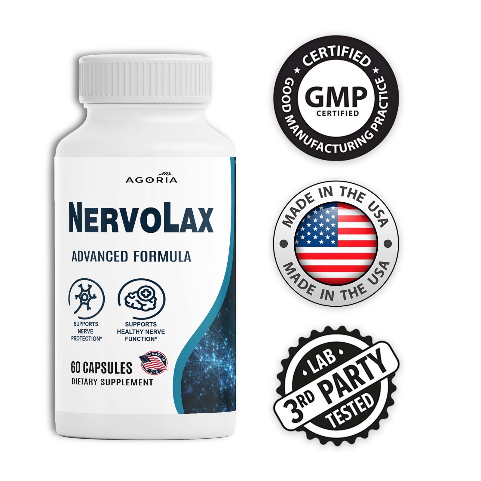 ( 6 Pack )Nervolax Capsules - Advanced Nerve Health Support & Comfort Supplement