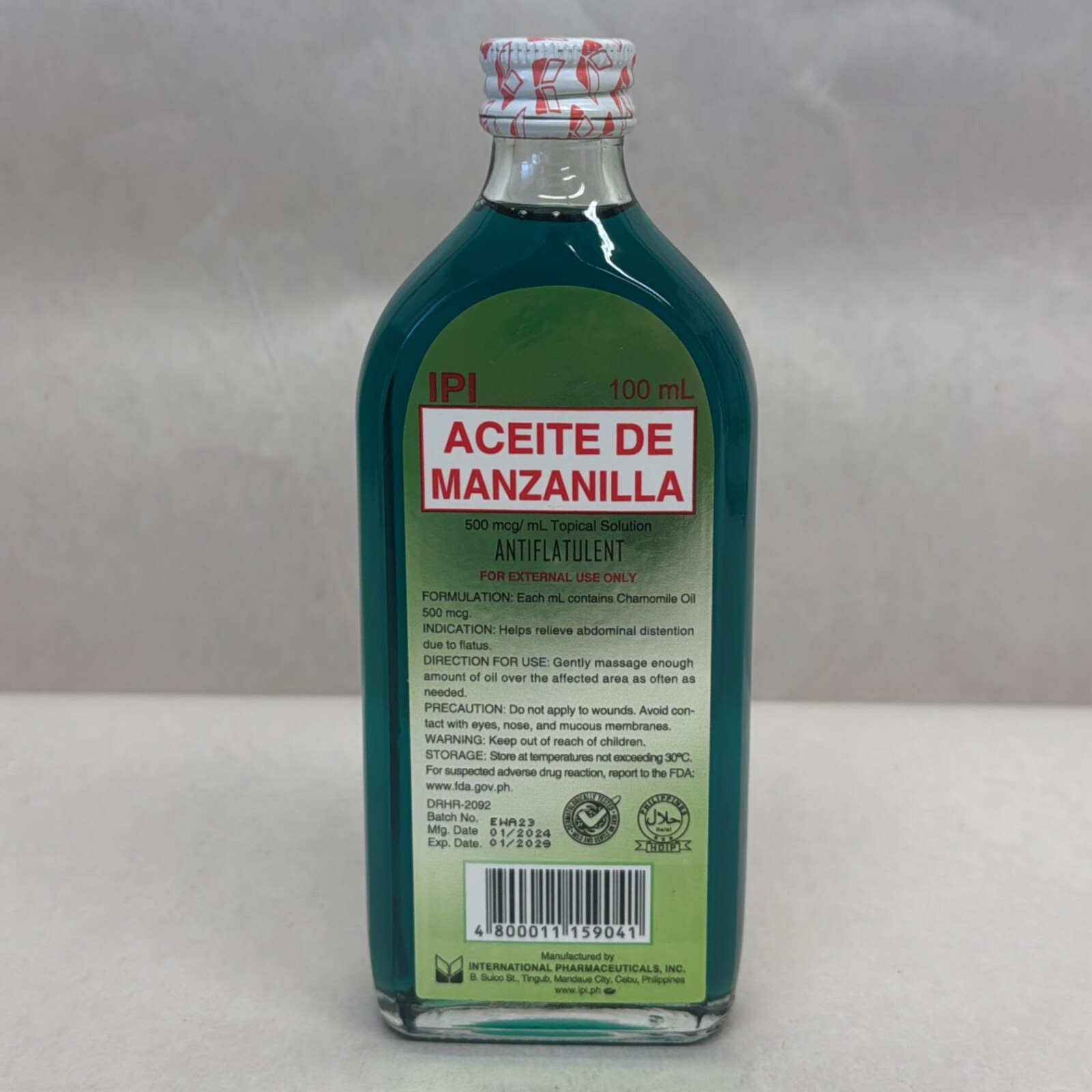 Aceite De Manzanilla Antiflatulent 100ml 3 pack
