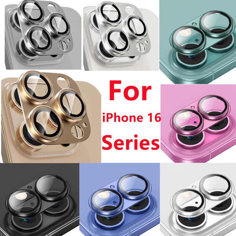 For iPhone 16 Pro Max/16 Pro/16 Plus/16 Tempered Glass Camera Lens Protector