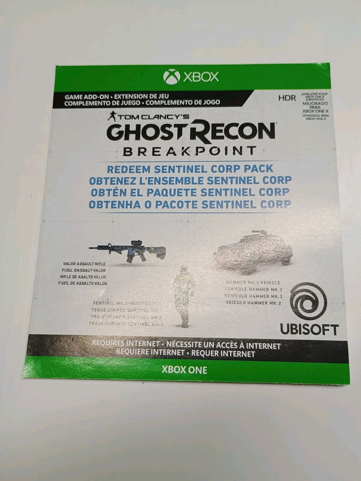 Tom Clancy's Ghost Recon Breakpoint  Xbox One Corp Pack Dlc Add On Insert