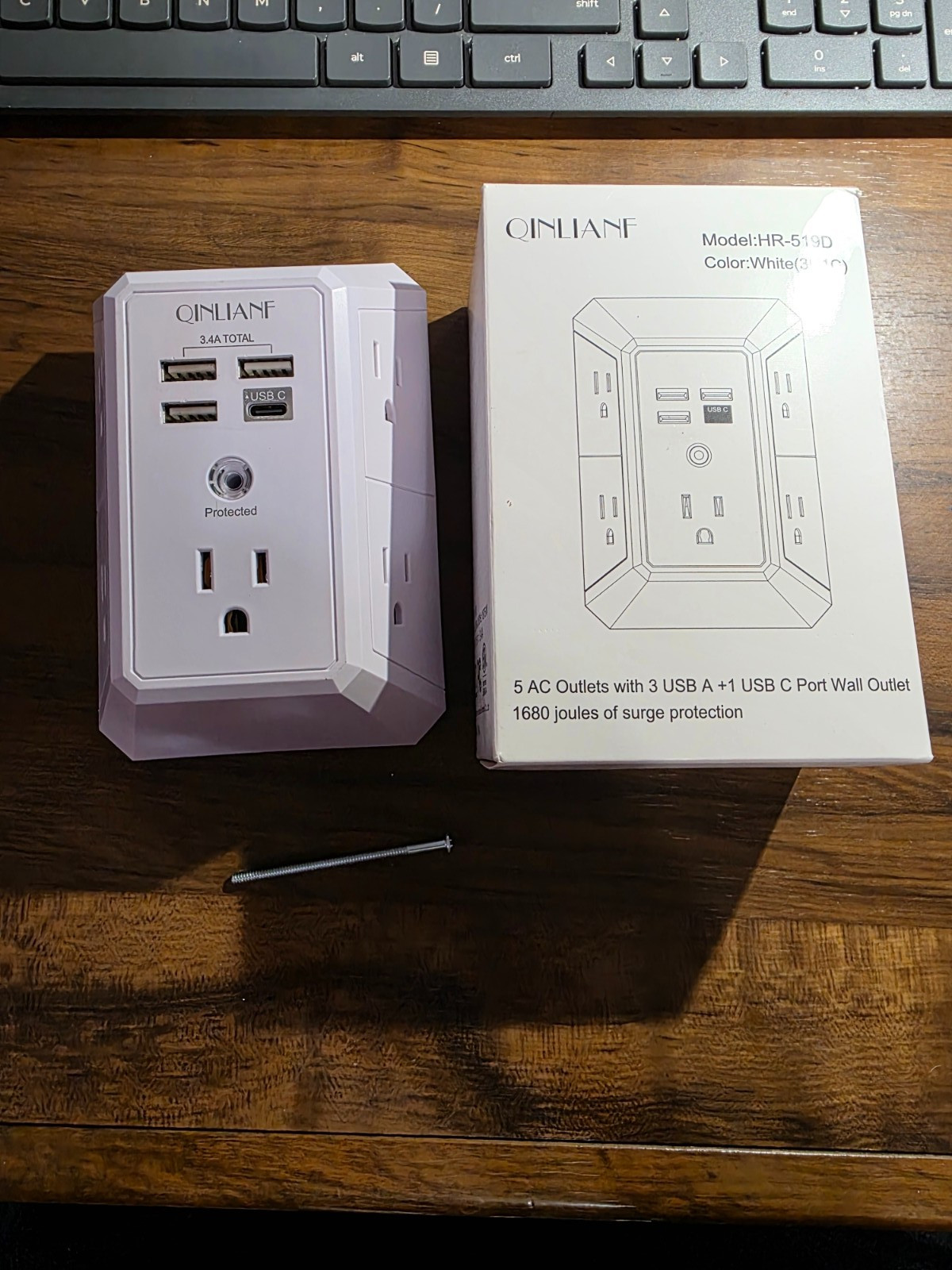 NEW QINLIANF WALL CHARGER - SURGE PROTECTOR HR-519D