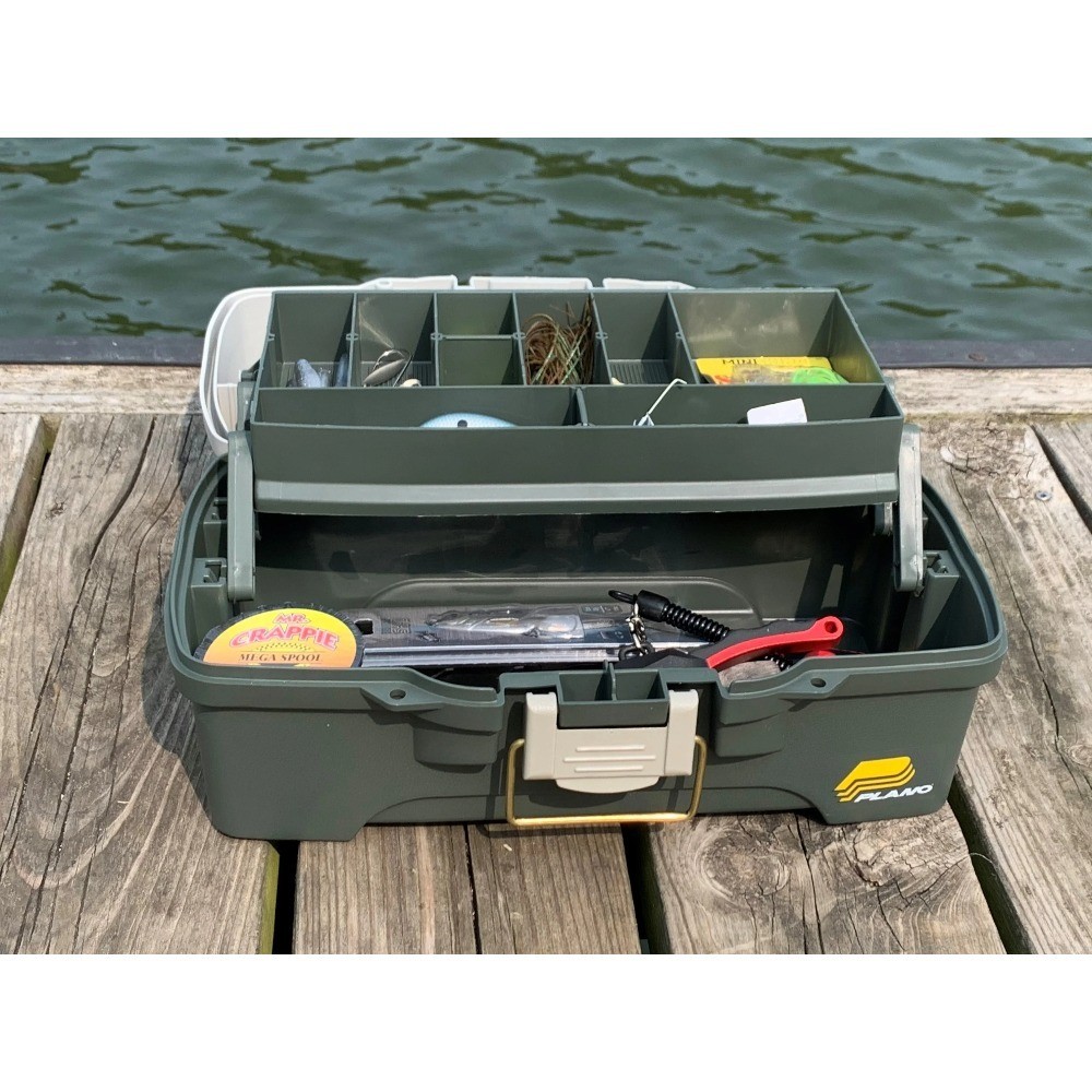 Extending Cantilever Bait Storage Tackle Box with One Tray Design