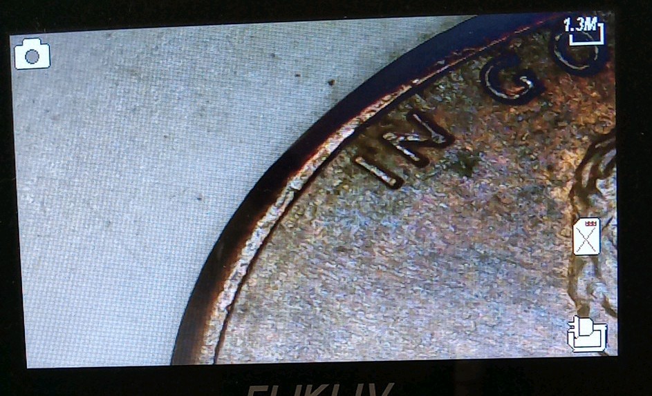 Error 1986 Lincoln Penny- Rim Run - Die Crack