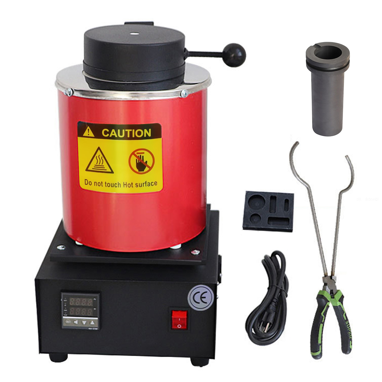 New Gold Melting Furnace — 1400W 2102℉ Digital Electric Melting Furnace Red