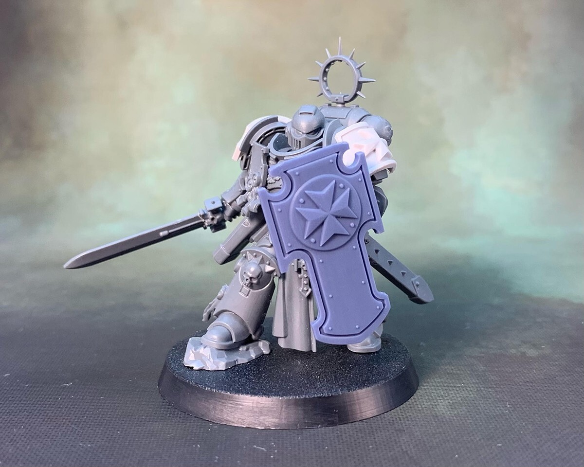 Tower Shield Cross C Left - compatible w 40k black templars Primaris stormshield