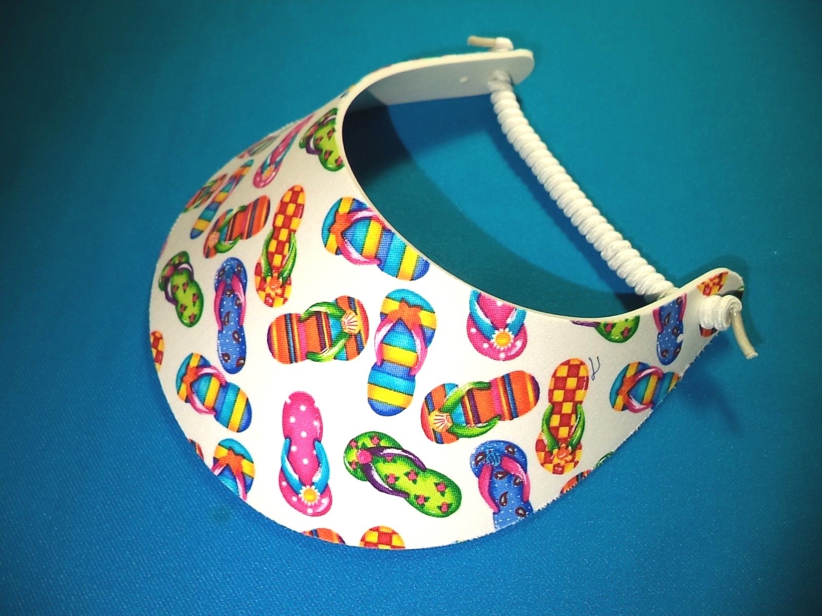 Women Ladies Foam Sun Visor Hat, No Pinch Foam, Elastic Backing, Beach Pool Golf