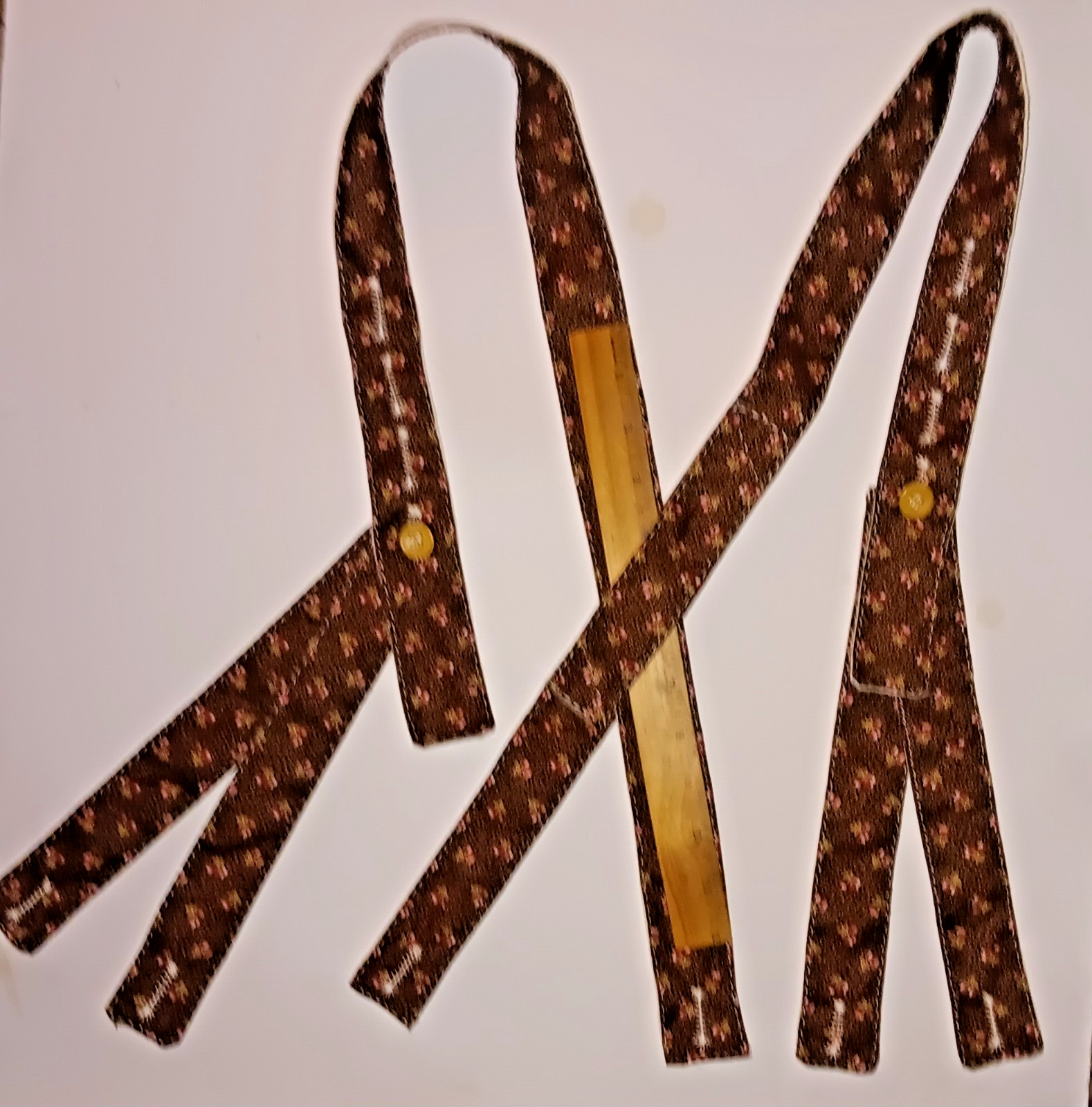 SALE PRICE Civil War Suspenders BROWN & RED BERRIES HAND SEWN Union Confederate