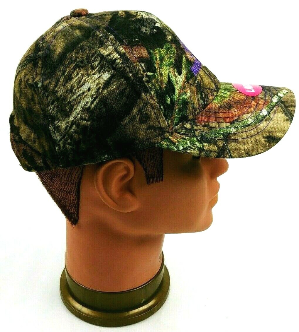 MOSSY OAK Womens Camo Purple Logo Hat Cap Hunting Snapback NWT