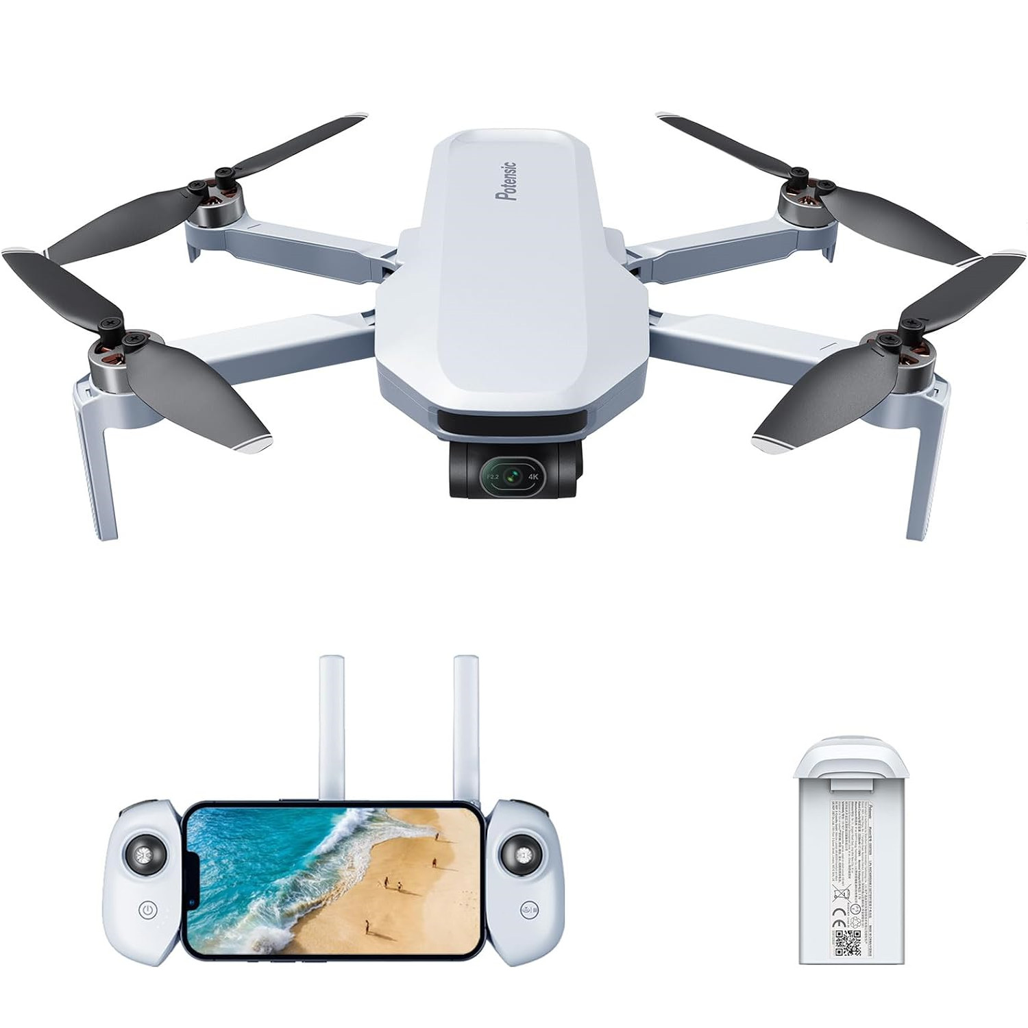Used Potensic ATOM 3-Axis Gimbal 4K GPS Drone Standard Kit Under 249g Foldable