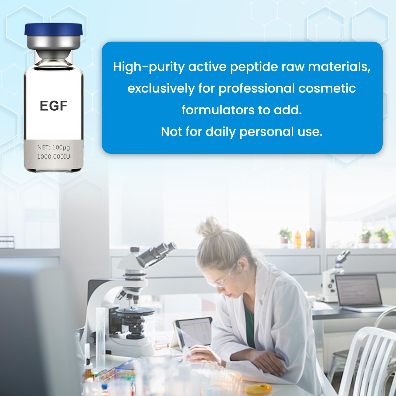 Recombinant Human EGF (rh-EGF) 98% Purity - Epidermal Growth Factor for Resea...
